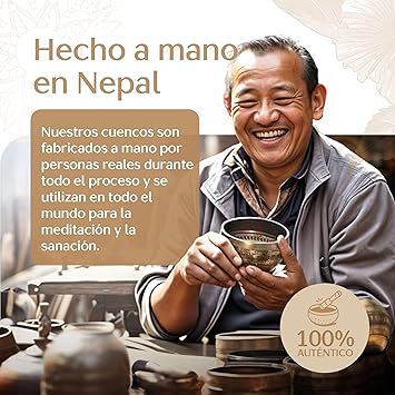 uego de Cuencos Cantores Tibetanos Grabados a Mano