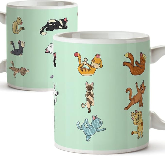 Taza Gatitos Yoguis – El Despertar con una Sonrisa