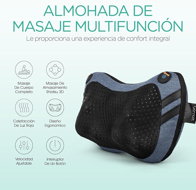 Cojín de Masaje Shiatsu 3D con Calor