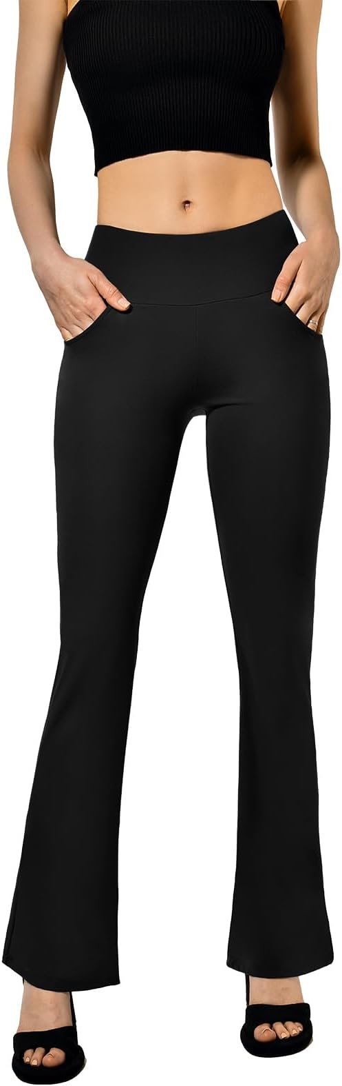 SINOPHANT Pantalones de Yoga Acampanados para Mujer