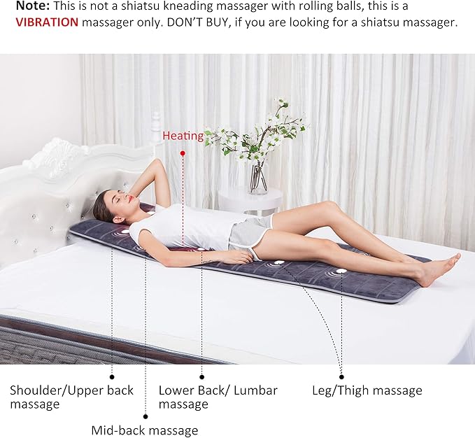 Colchón de Masaje Eléctrico con 10 Motores