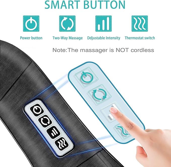 Masajeador Cervical y de Espalda con Calor Relajante