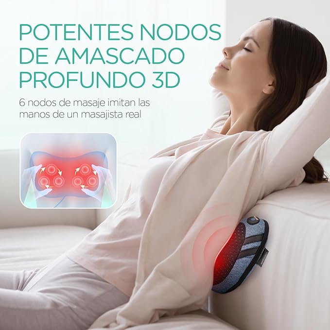 Cojín de Masaje Shiatsu 3D con Calor