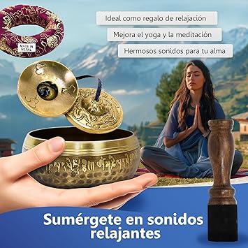 Set de Cuenco Tibetano Ø10 cm – Martilleado a Mano en Nepal