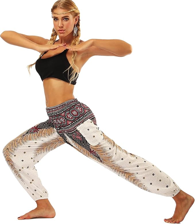 Nuofengkudu Pantalones Hippies Tailandeses para Mujer