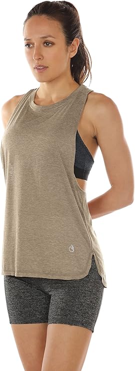 icyzone Camiseta Deportiva de Tirantes para Mujer – Pack de 3